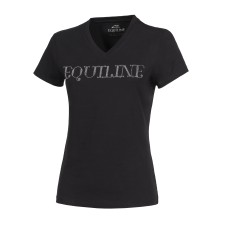 Equiline Dames T-shirt Gigerg - Zwart/Zilver
