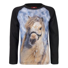 Red Horse Kinder Lange Mouwen T-Shirt Pixel FW23 - Zwart