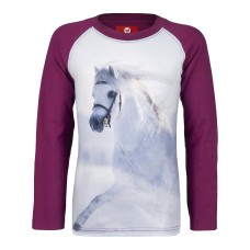 Red Horse Kinder Lange Mouwen T-Shirt Pixel FW23 - Paars