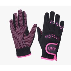 QHP Handschoenen Multi Star - Zwart/Roze